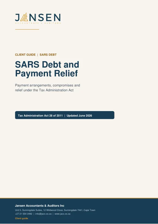 SARS Debt and Payment Relief Guide cover