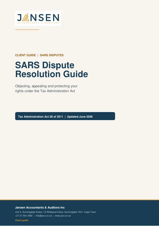 SARS Dispute Resolution Guide cover